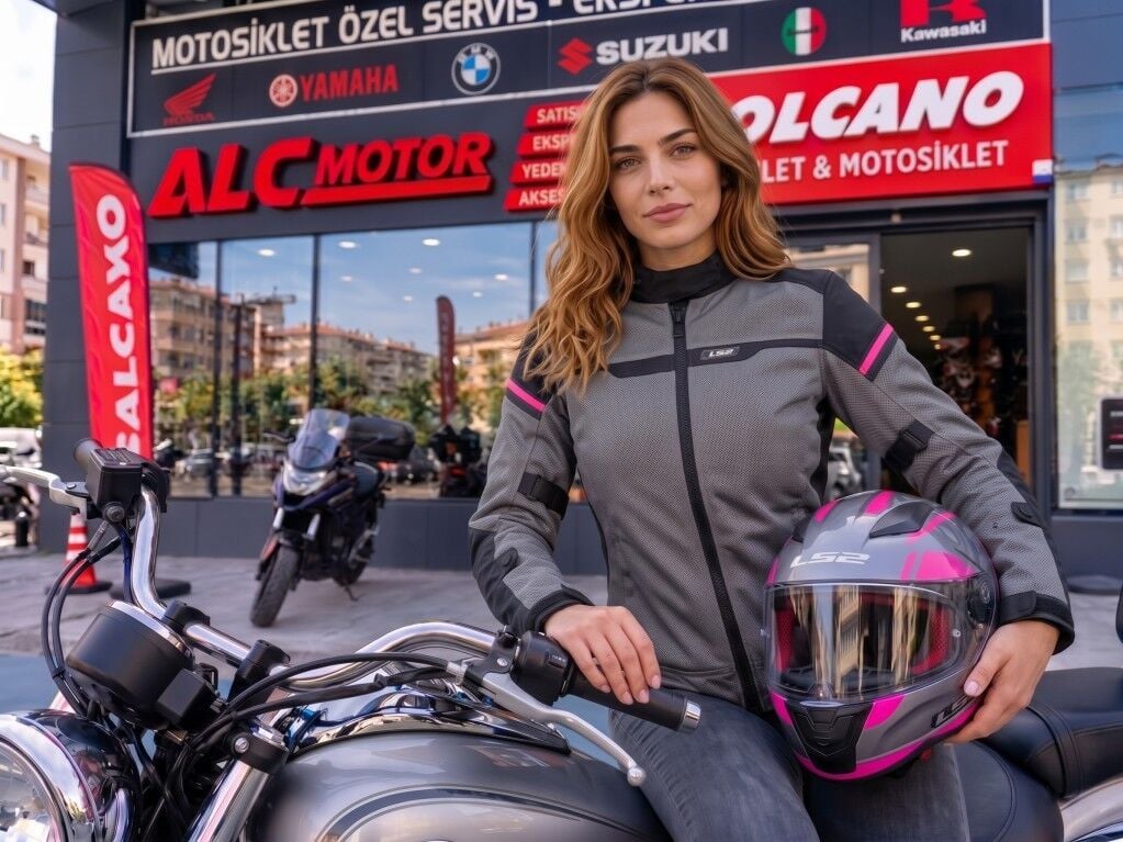 LS2 Riva Kadın Motosiklet Montu A Sertifikalı Ce Korumalı Alc Motosiklet