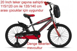 Ümit Hotshot 20 Jant Çocuk Bisikleti 2010 (120-140 cm arası boy) Antrasit Kırmızı