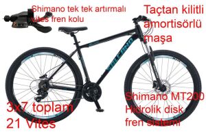 Salcano NG Team 200-21 29HD 21 Kadro Büyük Boy Hidrolik Disk Fren Dağ Bisikleti (180/185 cm üstü boy) Siyah Mavi