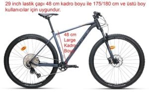 Carraro Big 912D 29 Jant 48 Kadro 12 Vites Dağ Bisikleti (175 cm üstü boy) Gece Mavi Siyah Turuncu