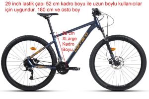 Carraro Crx 924 29 Jant 52 Kadro 24 Vites Dağ Bisikleti (180 cm üstü boy) Parıltılı Lacivert Bronz