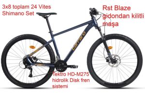Carraro Crx 924 29 Jant 52 Kadro 24 Vites Dağ Bisikleti (180 cm üstü boy) Parıltılı Lacivert Bronz