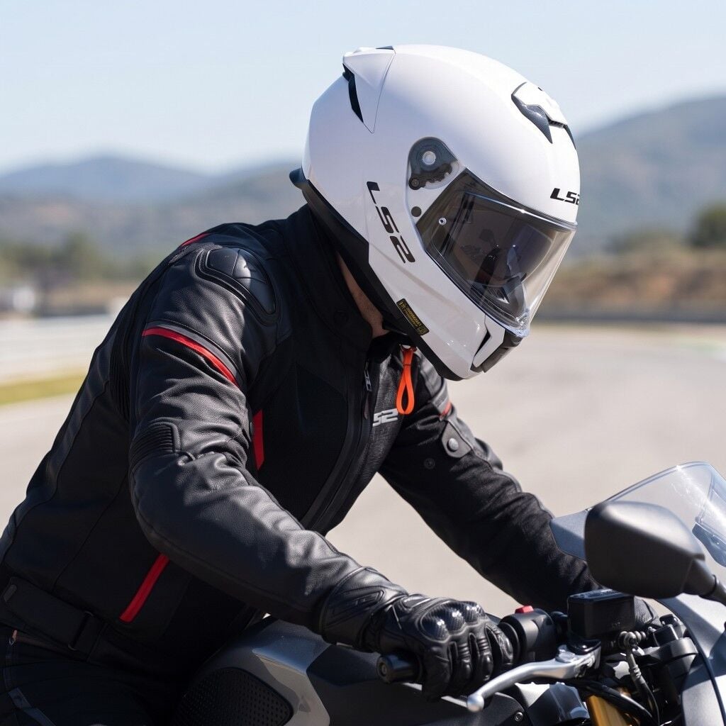 LS2 Stream 2 Motosiklet Kapalı Kask Ece 22.06 Sertifikalı Alc Motosiklet Beyaz - MEDIUM