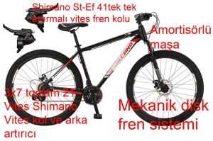 Salcano NG300 29MD 19 Kadro Disk Fren Dağ Bisikleti (175 cm üstü boy) Siyah Kırmızı