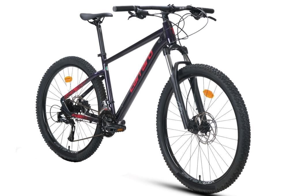 Carraro Crx 924 29 Jant 48 Kadro 24 Vites Dağ Bisikleti (175 cm üstü boy) Karanlık Mor Kırmızı