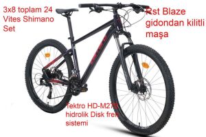 Carraro Crx 924 29 Jant 48 Kadro 24 Vites Dağ Bisikleti (175 cm üstü boy) Karanlık Mor Kırmızı