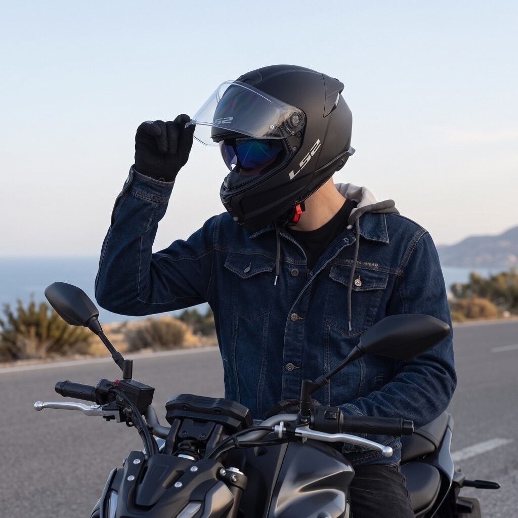 LS2 Stream 2 Motosiklet Kapalı Kask Ece 22.06 Sertifikalı Alc Motosiklet Mat Siyah - SMALL