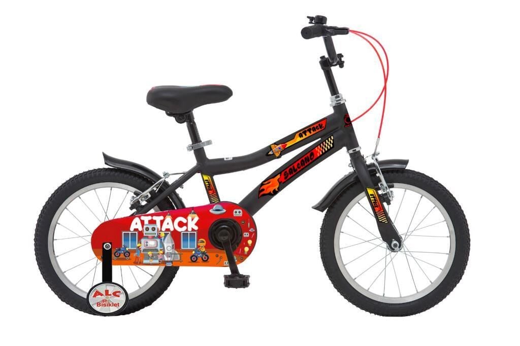 Salcano Attack 16 Jant Çocuk Bisikleti (105/120 cm boy) Siyah Kırmızı