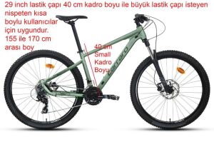Carraro Crx 921 29 Jant 40 Kadro 21 Vites Dağ Bisikleti (155 ile 170 cm arası boy) Ada Çayı Koyu Yeşil