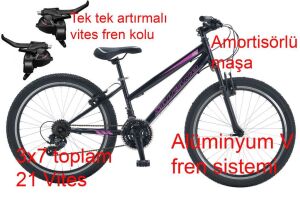 Salcano Lily 26 Jant 16 Kadro Kadın Bisikleti (155 cm ve üstü boy) Siyah Mor Beyaz