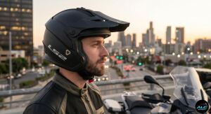 LS2 Drfiter Trial Motosiklet Kaskı (Çıkarılabilir çene koruması ve renkli vizör ile Alc Motosiklet Mat Siyah - MEDIUM