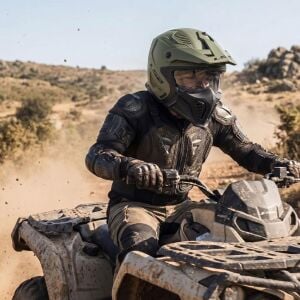 LS2 Drfiter Trial Motosiklet Kaskı (Çıkarılabilir çene koruması ve renkli vizör ile Alc Motosiklet MEDIUM
