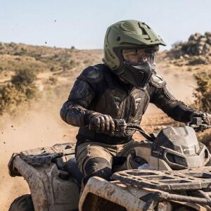 LS2 Drfiter Trial Motosiklet Kaskı (Çıkarılabilir çene koruması ve renkli vizör ile Alc Motosiklet MEDIUM