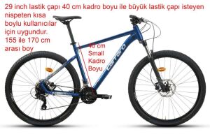 Carraro Crx 921 29 Jant 40 Kadro 21 Vites Dağ Bisikleti (155 ile 170 cm arası boy) Metalik Mavi Gümüş