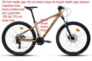 Carraro Crx 921 29 Jant 40 Kadro 21 Vites Dağ Bisikleti (155 ile 170 cm arası boy) Mat Bronz Kahve