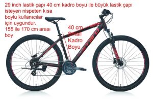 Carraro Force 950 29 Jant, Hidrolik Fren, Dağ Bisikleti 40 Kadro (155 ile 170 cm arası boy) Mat Antrasit Gri Kırmızı