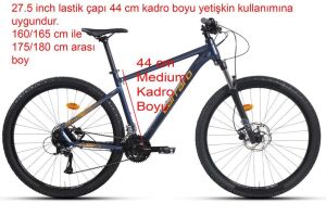 Carraro Crx 724 27.5 Jant 44 Kadro 24 Vites Dağ Bisikleti (165 cm ve üstü boy) Parıltılı Lacivert Bronz