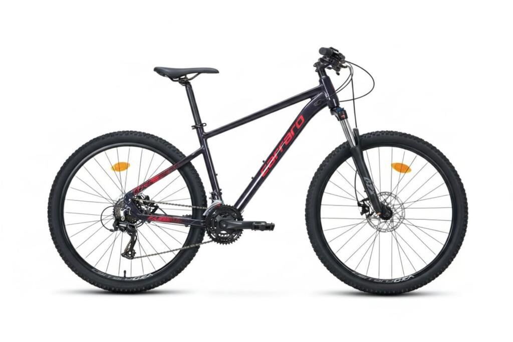 Carraro Crx 724 27.5 Jant 44 Kadro 24 Vites Dağ Bisikleti (165 cm ve üstü boy) Karanlık Mor Kırmızı