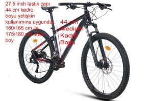 Carraro Crx 724 27.5 Jant 44 Kadro 24 Vites Dağ Bisikleti (165 cm ve üstü boy) Karanlık Mor Kırmızı