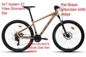 Carraro Crx 721 27.5 Jant 44 Kadro 21 Vites Dağ Bisikleti (160 ile 180 cm arası boy) Mat Bronz Kahve