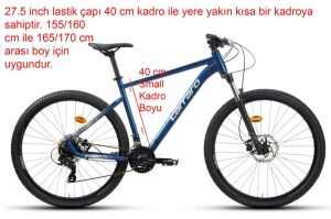 Carraro Crx 721 27.5 Jant 40 Kadro 21 Vites Dağ Bisikleti (155 ile 170 cm arası boy) Metalik Mavi Gümüş