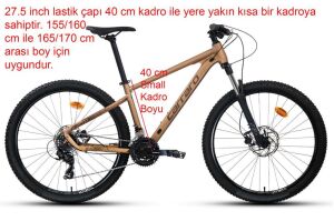 Carraro Crx 721 27.5 Jant 40 Kadro 21 Vites Dağ Bisikleti (155 ile 170 cm arası boy) Mat Bronz Kahve