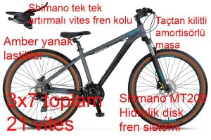 Mosso Wildfire 27.5 LTD H 16 Kadro Hidrolik Disk Fren Dağ Bisikleti (155 / 175 cm arası boy) Mat Antrasit