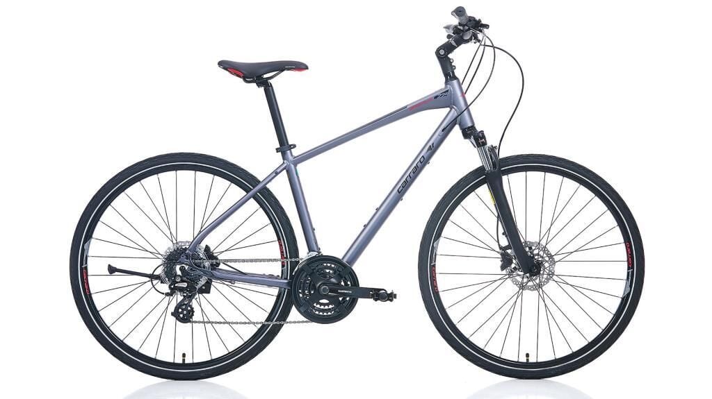 Carraro Sportive 225 Şehir Bisikleti Hidrolik Fren 24 Vites 51 Kadro (175 cm üstü boy) Mat Antrasit Siyah Kırmızı