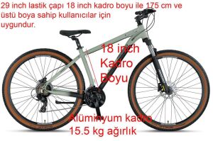 Mosso Wildfire 29 LTD H 20 Kadro Hidrolik Disk Fren Dağ Bisikleti (180 cm üstü boy) Mat Gri