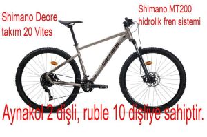 Carraro Crx 920 29 Jant 52 Kadro 20 Vites Dağ Bisikleti (180 cm üstü boy) Kızıl Gümüş Bordo