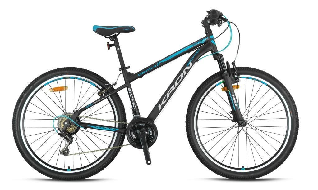 Kron Vortex 4.0 26V Pabuç Fren 21 Vites Dağ Bisikleti (145-165 cm arası boy) Siyah Mavi