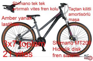 Mosso Wildfire 27.5 H Kadın Bisikleti 16 Kadro Hidrolik Disk Fren (155 / 175 cm arası boy) Mat Antrasit