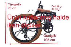Salcano Slcn 400 HD 8 Vites, 24 Jant Hidrolik Fren Katlanır Bisiklet Siyah Mavi