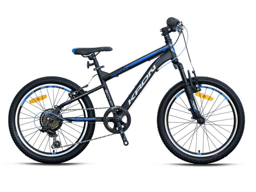 Kron Vortex 4.0 20V Pabuç Fren 7 Vites Dağ Bisikleti (120-140 cm arası boy) Siyah Mavi