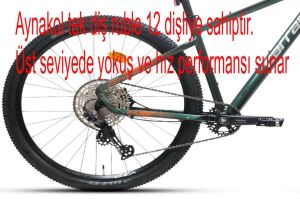 Carraro Crx 712D 27.5 Jant 44 Kadro 12 Vites Dağ Bisikleti (160 ile 180 cm arası boy) Orman Yeşil Bakır Turuncu