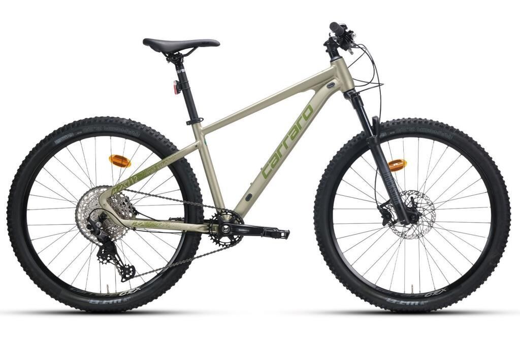 Carraro Crx 712D 27.5 Jant 44 Kadro 12 Vites Dağ Bisikleti (160 ile 180 cm arası boy) Bej Yeşil