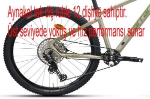 Carraro Crx 712D 27.5 Jant 44 Kadro 12 Vites Dağ Bisikleti (160 ile 180 cm arası boy) Bej Yeşil