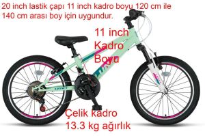 Ümit Luna 20 Jant Kız Çocuk Bisikleti 2069 (120-140 cm arası boy) Mint