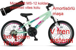 Ümit Luna 20 Jant Kız Çocuk Bisikleti 2069 (120-140 cm arası boy) Mint