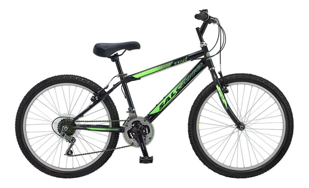 SALCANO EXCEL 24 Pabuç Fren Dağ Bisikleti (140 cm üstü boy) Siyah Yeşil