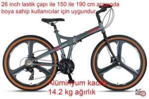 Mosso 26 Marine ACR H 21 Vites, 26 Jant Hidrolik Fren Katlanır Bisiklet Antrasit Gri
