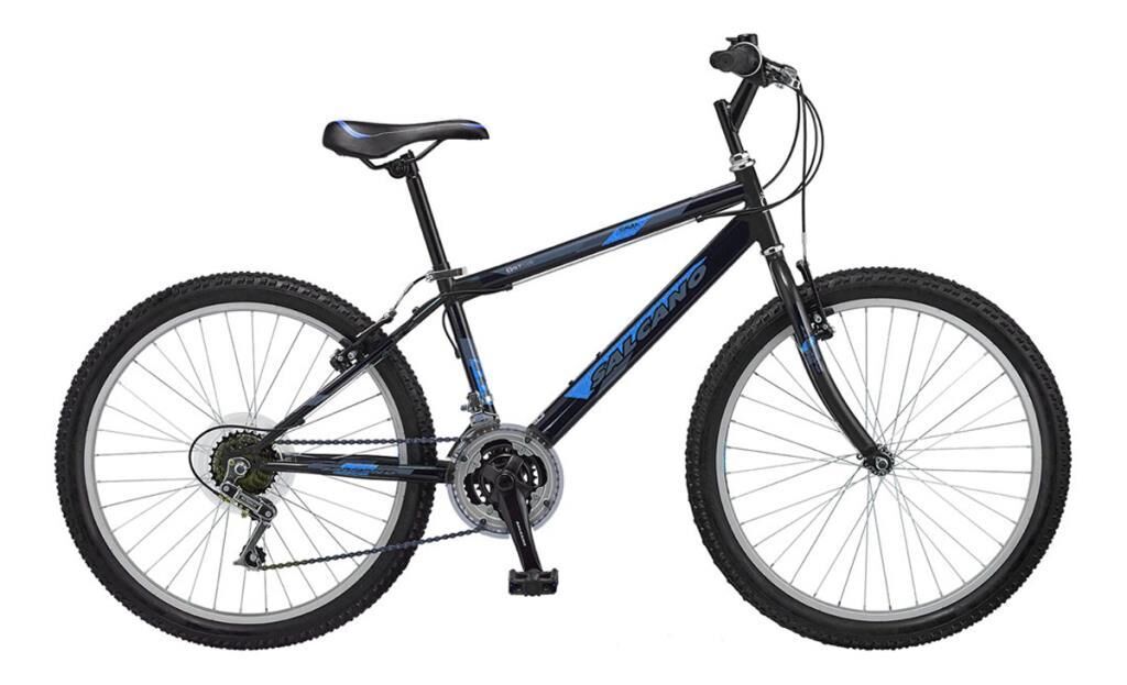 SALCANO EXCEL 24 Pabuç Fren Dağ Bisikleti (140 cm üstü boy) Siyah Mavi