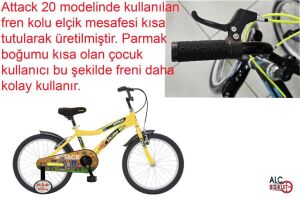 Salcano Attack 20 Jant Çocuk Bisikleti (120 ile 140 cm arası boy) Sarı Siyah