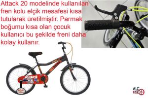 Salcano Attack 20 Jant Çocuk Bisikleti (120 ile 140 cm arası boy) Siyah Kırmızı