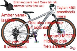 Mosso Rainbow  27,5 Cues 9S 18 Kadro Hidrolik Disk Fren Dağ Bisikleti (170 ile 180 cm arası boy) Mat Gümüş