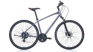 Carraro Sportive 225 46 Kadro Hidrolik Fren Şehir Bisikleti (170 cm üstü boy) Mat Antrasit Siyah Kırmızı