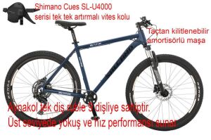 Salcano NG Future  27.5HD 16 Kadro 1x9 Vites Hidrolik Disk Fren Dağ Bisikleti (155 ile 175 cm arası boy) Azur Mavi Siyah Beyaz