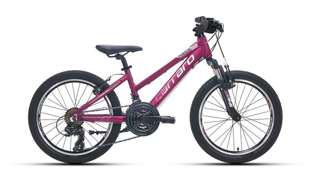 Carraro Force 201 20 Jant  21 Vitesli Kız Çocuk Bisikleti (115 /140 cm arası boy) Mat Mürdüm Pembe