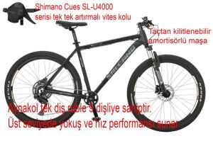 Salcano NG Future  27.5HD 16 Kadro 1x9 Vites Hidrolik Disk Fren Dağ Bisikleti (155 ile 175 cm arası boy) Siyah Yeşil
