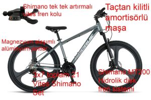 Ümit Accrue HYD 27.5 Jant 21 Vites Hidrolik Fren 18 Kadro Dağ Bisikleti 2757 (170 cm üstü boy) Antrasit Beyaz
